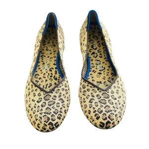 Rothys The Flat Leopard Round Toe Shoes W10 Cheetah Print Slip On Retired thumbnail 2