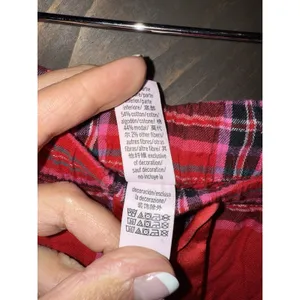 Victoria's Secret Women's‎ XS Pajama Set Red Plaid Long Sleeve EUC thumbnail 6