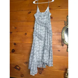 Lulus These Memories Light Blue Floral Print Ruffled Midi Dress Dance Size XL thumbnail 4