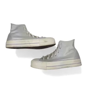 Converse Shoes Womens 9 CTAS Lift Platform‎ Metallic Silver Sneakers 571082C thumbnail 8