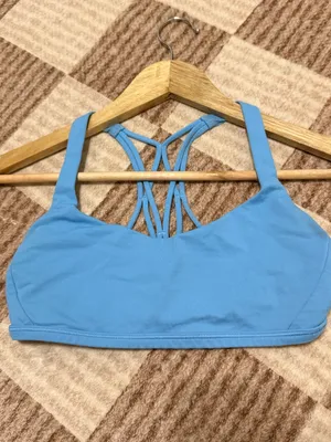 Lululemon Free To Be Zen Bra Size 6 Blue thumbnail 6