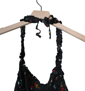 Free People Womens M Black Sun's Out Halter Crop Top thumbnail 7