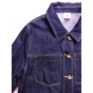Cabi‎ Denim Jacket Womens XL Blue Belted Button Front Chore Coat Classic thumbnail 3