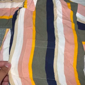Hollister Striped Short Sleeve Button Up thumbnail 3