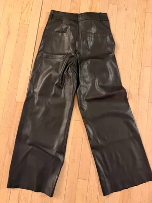 ZARA Leather Faux Pants thumbnail 3