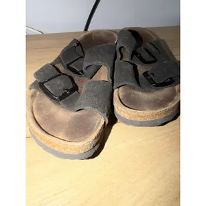 BIRKENSTOCK ARIZONA BLACK SUEDE 2 Buckle Sz 38 US L 8 C thumbnail 5