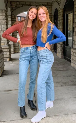 Abercrombie & Fitch A&F Wide Leg Flare Jeans thumbnail 1