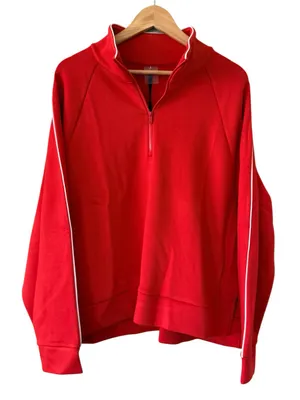 CALIA Pique Scuba Golf 1/4 Zip Pullover Fresh Red Size XXL NEW thumbnail 6