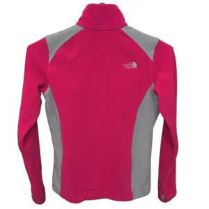 The North Face Jacket Womens Size‎ Small Pink Gray Fleece Full Zip Pockets thumbnail 6