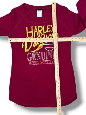 Harley Davidson‎ Barnett El Paso Tx French Terry Tee Shirt Long Sleeve Red Small thumbnail 11
