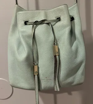 KATE SPADE Grey Street Tiny Cooper Turquoise Leather Crossbody Bucket‎ Bag thumbnail 1