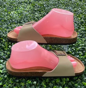 Project cloud Beige women’s Slide Sandals with Buckle - size 9 leather thumbnail 1