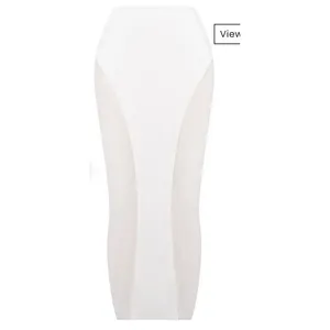 Mistress Rocks Panelled Maxi Skirt in White By House Of CB Size XS Ivory Sheer‎ thumbnail 3