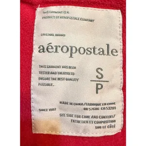 Aeropostale‎ Puffer Vest Women Small Pink Black Plaid Zip Snap Fleece Lined thumbnail 5