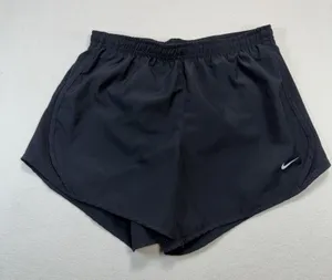 Nike Dri-FIT Tempo Womens Running Shorts Black Mesh Athletic Training Large thumbnail 1