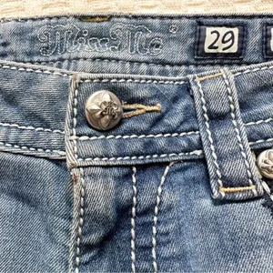 Miss Me Womens Size 29 Signature Rise Boot Cut Jeans Embellished Back Pockets thumbnail 7