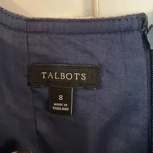 Talbots 100% linen denim look seamed fitted tank dress 8 thumbnail 5