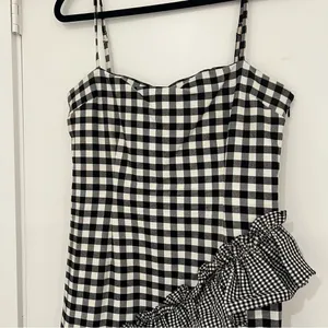 Lovers + Friends Gabby Gingham Ruffle Mini dress Sleeveless Checkered Print thumbnail 3