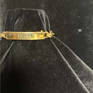 Speidel Chino Link ID bracelet with "DIANA" engraved on the nameplate 6.5” thumbnail 2