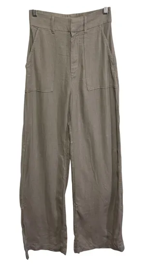 Abercrombie & Fitch Linen Blend Wide Leg Pants Taupe Mauve XS High Rise Trousers thumbnail 1