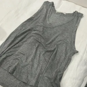 Free People Grey Flowy‎ Ribbed Tank thumbnail 1