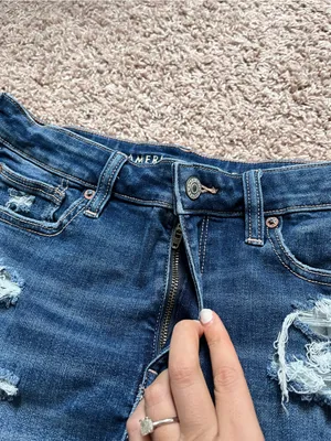 American Eagle High Rise Denim Shorts thumbnail 3