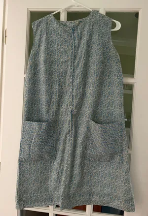 Handmade Blue Dress With Pockets Size M thumbnail 1