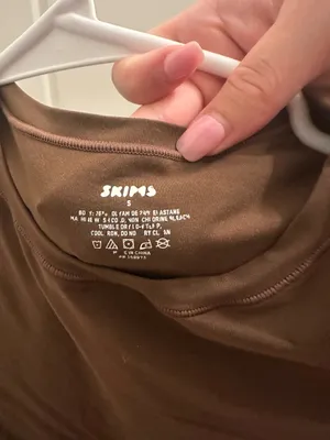 Skims brown T-shirt bodysuit thumbnail 4
