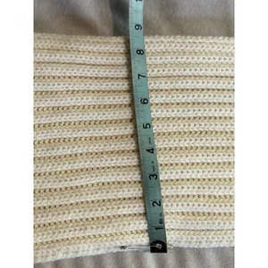 Moda Int Knit Cream Long Scarf Pom‎ Poms Soft Warm Winter Thick Wide thumbnail 4