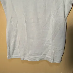 DKNY Women's‎ Size Small Crewneck T-Shirt Light Blue Cap Sleeves Organic Cotton thumbnail 3