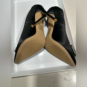 NEW Elisabet Tang Satin Rhinestone Stiletto Pumps Pointed Toe High Heels 4.72” 8 thumbnail 6