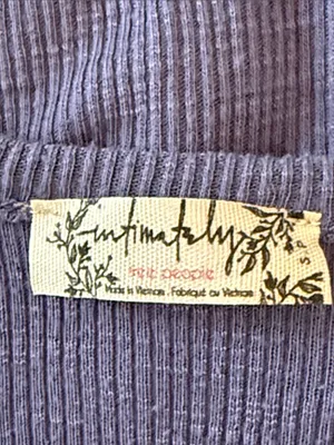 FREE PEOPLE Long Beach Ribbed Lilac Tank Top Size S Boho thumbnail 5