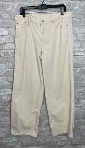 J.Crew ‘84 Low Rise wide-leg Jeans in Ecru thumbnail 1