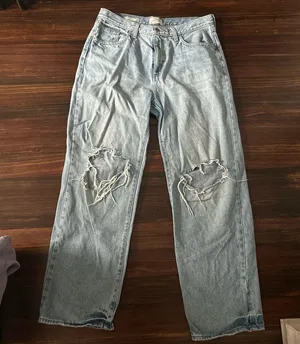 Distressed Light Blue Jeans thumbnail 1