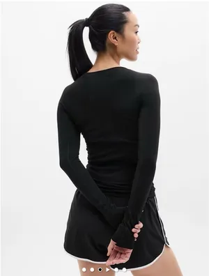 Athleta Top Long Sleeve Black thumbnail 2