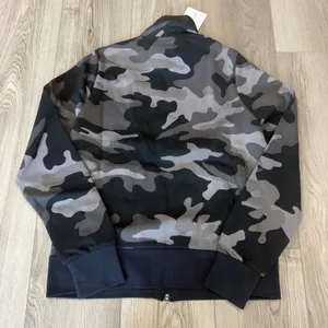 Flint Park Court Jacket Tennis Black Camo Active Organic Cotton Full Zip NWT XL thumbnail 4