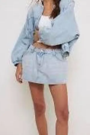 Free People ( We The Free) Denim Skort . Perfect for any occasion. NWOT, size 25 thumbnail 1