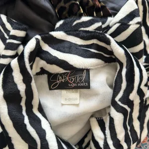 Vintage Y2K Zebra Print Sans Souci Two Piece Jacket & Mini Skirt Set thumbnail 4