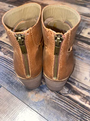 Lucky Brand Tan Brown Strappy Wedge Mules thumbnail 5
