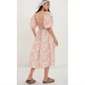 For Love & Lemons Carrie‎ Floral Midi Dress Multi S $276 thumbnail 2