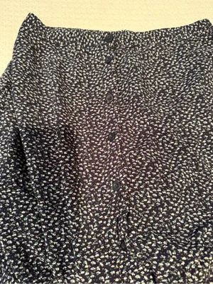 Brandy Melville Navy Maxi Skirt with White Micro Floral Print thumbnail 4