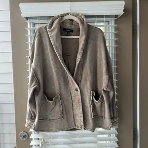 Forever 21 Taupe Teddy Jacket with buttons thumbnail 1