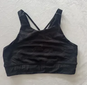 Vuori Black Camo High-Neck Strappy Sports Bra thumbnail 1