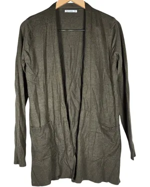 Pink‎ Clover Green Long Sleeve Open Front Cardigan S thumbnail 1
