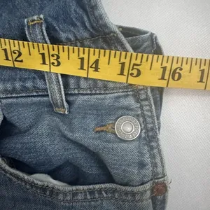 Levis Overalls Womens Small Blue Cotton Denim Bib Straight Leg Distressed Jeans thumbnail 10