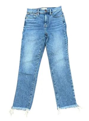 Madewell The Perfect Vintage Jean Ainsworth Wash‎ Size 25 Raw Hem High Waist thumbnail 1