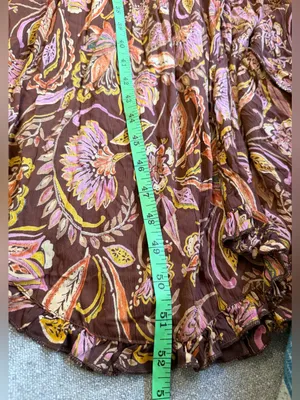 Vintage Angie Autumn Petals Brown Floral Boho Maxi Dress Size Small NWOT thumbnail 11