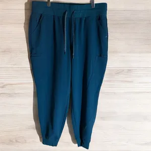Jaanuu‎ Women's 13 Pocket Teal Scrub Jogger Sz XLP Antimicrobial thumbnail 4