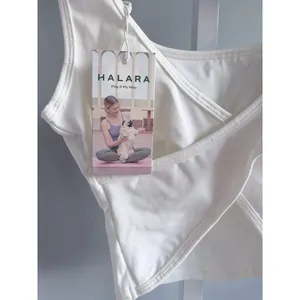 Halara White Twist Back Ribbed Tank Top Athleisure Sz XS thumbnail 4
