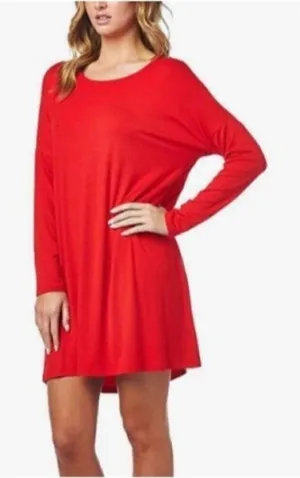 Piko‎ Bamboo Preppy Red Long Sleeve Tunic Dress S thumbnail 1